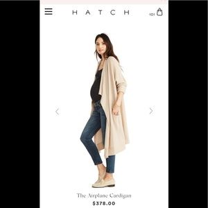 Hatch cashmere airplane cardigan in wheat